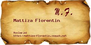 Mattiza Florentin névjegykártya